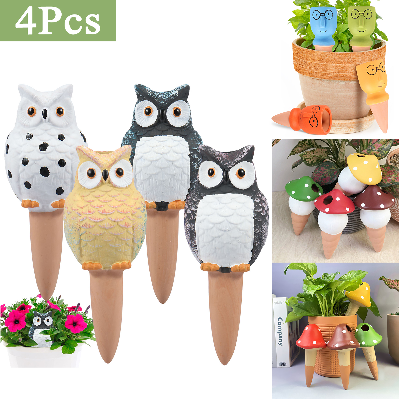 Self Watering Insert - 4Pcs Self-Watering Spikes Diverse Shape Plants