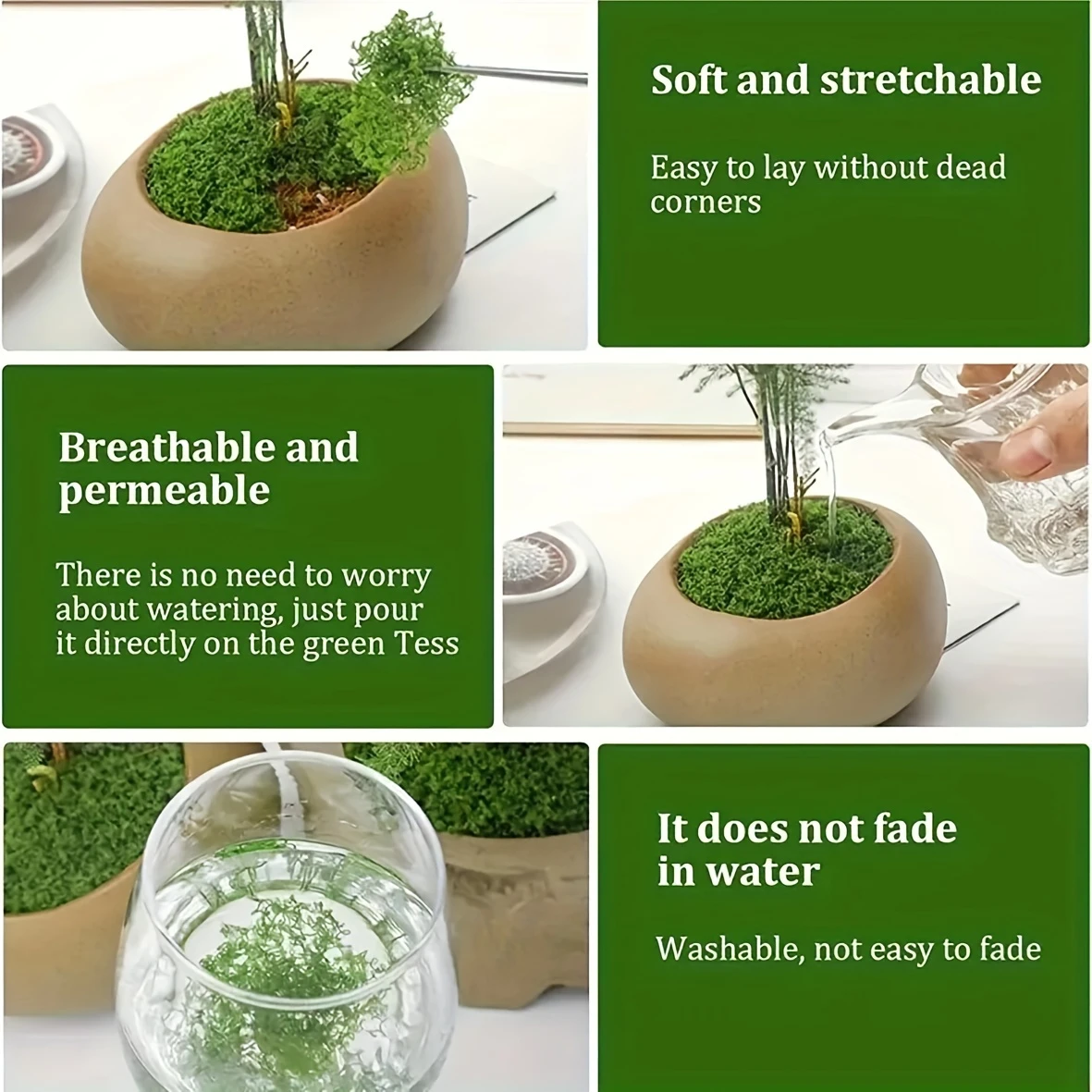 50g Fake Moss DIY Crafts Grass - Sphagnum Moss Dry 评论和价格