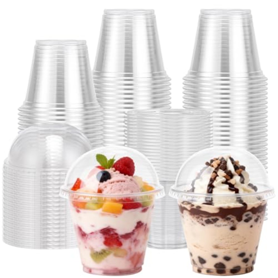 200 Pack 9 oz Clear Plastic Cu - Plastic Dome Clear 评论和价格