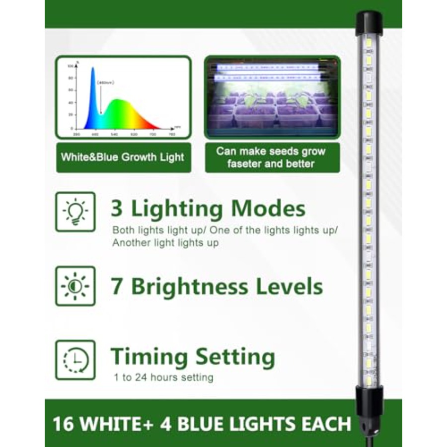 Seed Starter Kit with Grow Lig - Humidity Dome Kit 评论和价格