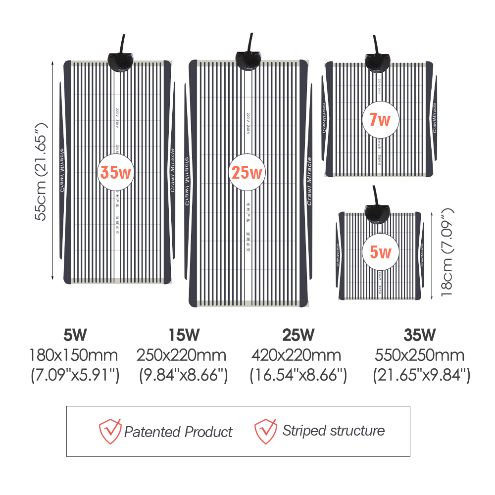 5W 15W 25W 35W Graphene Reptil - Heat Mat Seedling 评论和价格