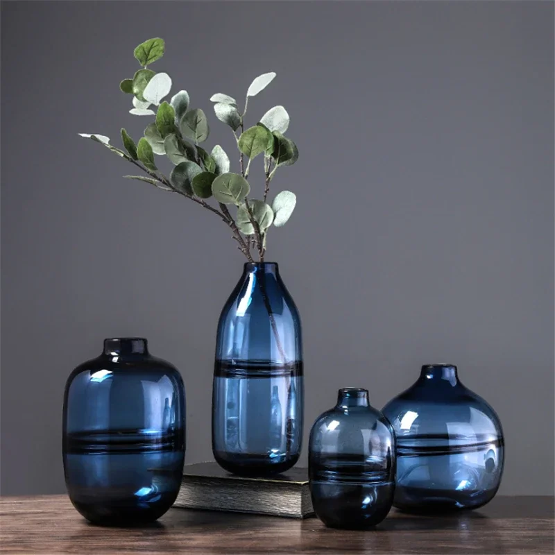 Minimalist Blue Black Glass Va - Propagation Station Vase 评论和价格