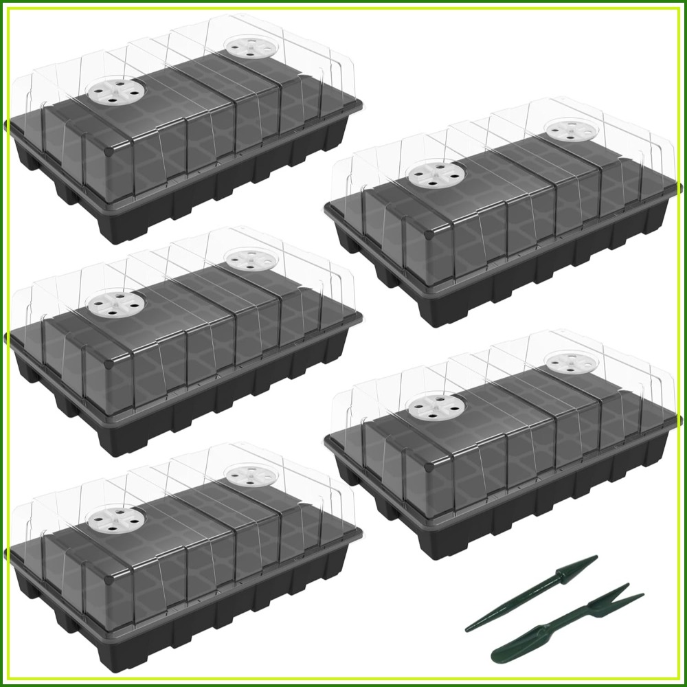 5-Set Seed Starter Tray Kits,  - Humidity Dome Kit 评论和价格