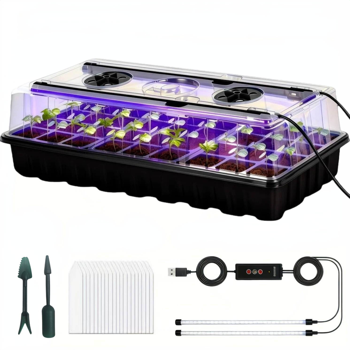 36-Cell Seed Starter Tray w/ G - Humidity Dome Kit 评论和价格
