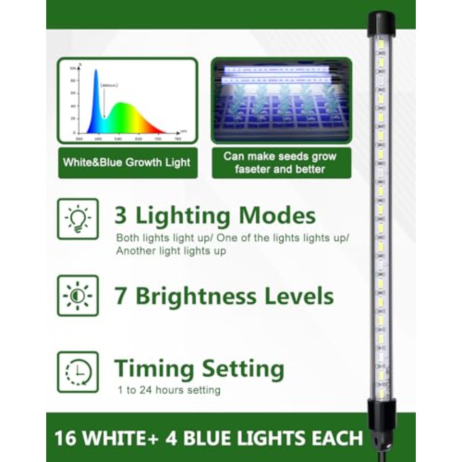 Seed Starter Kit with Grow Lig - Humidity Dome Kit 评论和价格