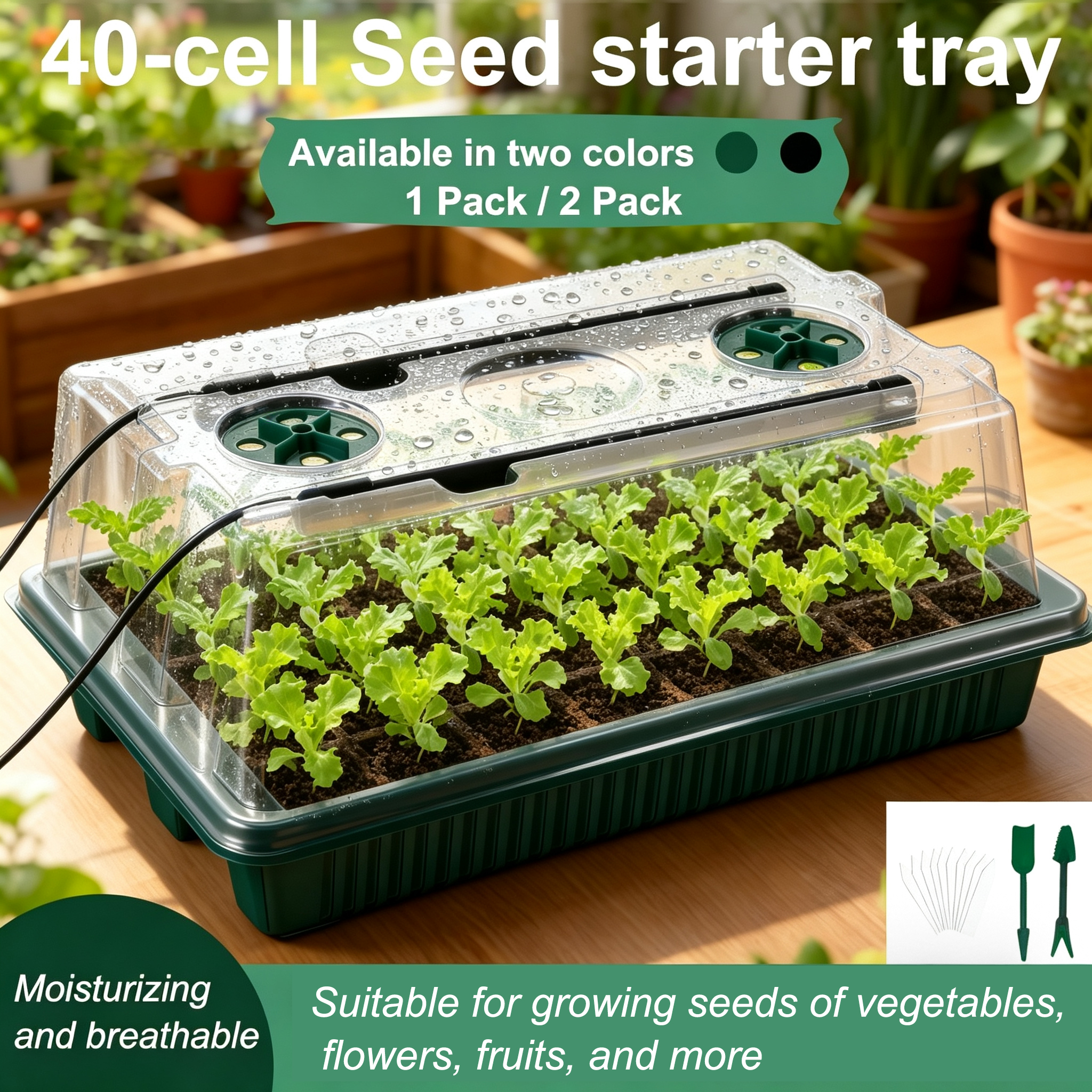Seed Starter Tray with Grow Li - Humidity Dome Kit 评论和价格