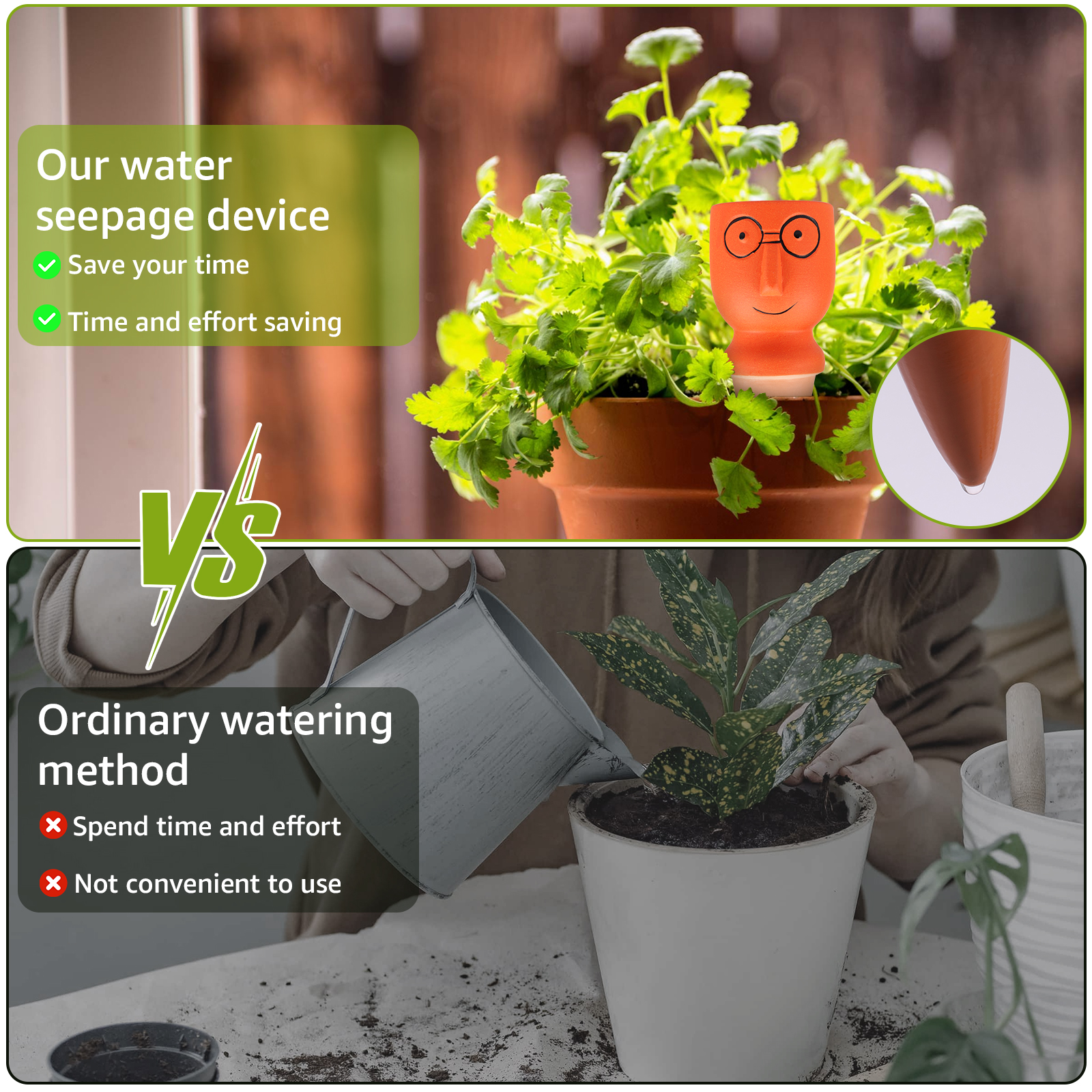 4Pcs Self-Watering Spikes Dive - Self Watering Insert 评论和价格