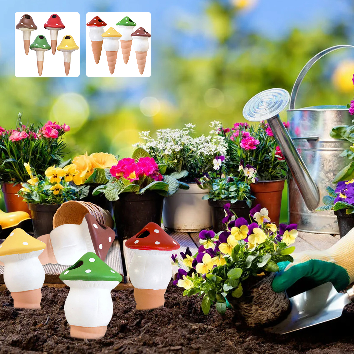 4Pcs Self-Watering Spikes Dive - Self Watering Insert 评论和价格