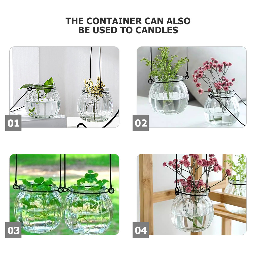 6Pcs Transparent Hanging Glass - Propagation Station Vase 评论和价格