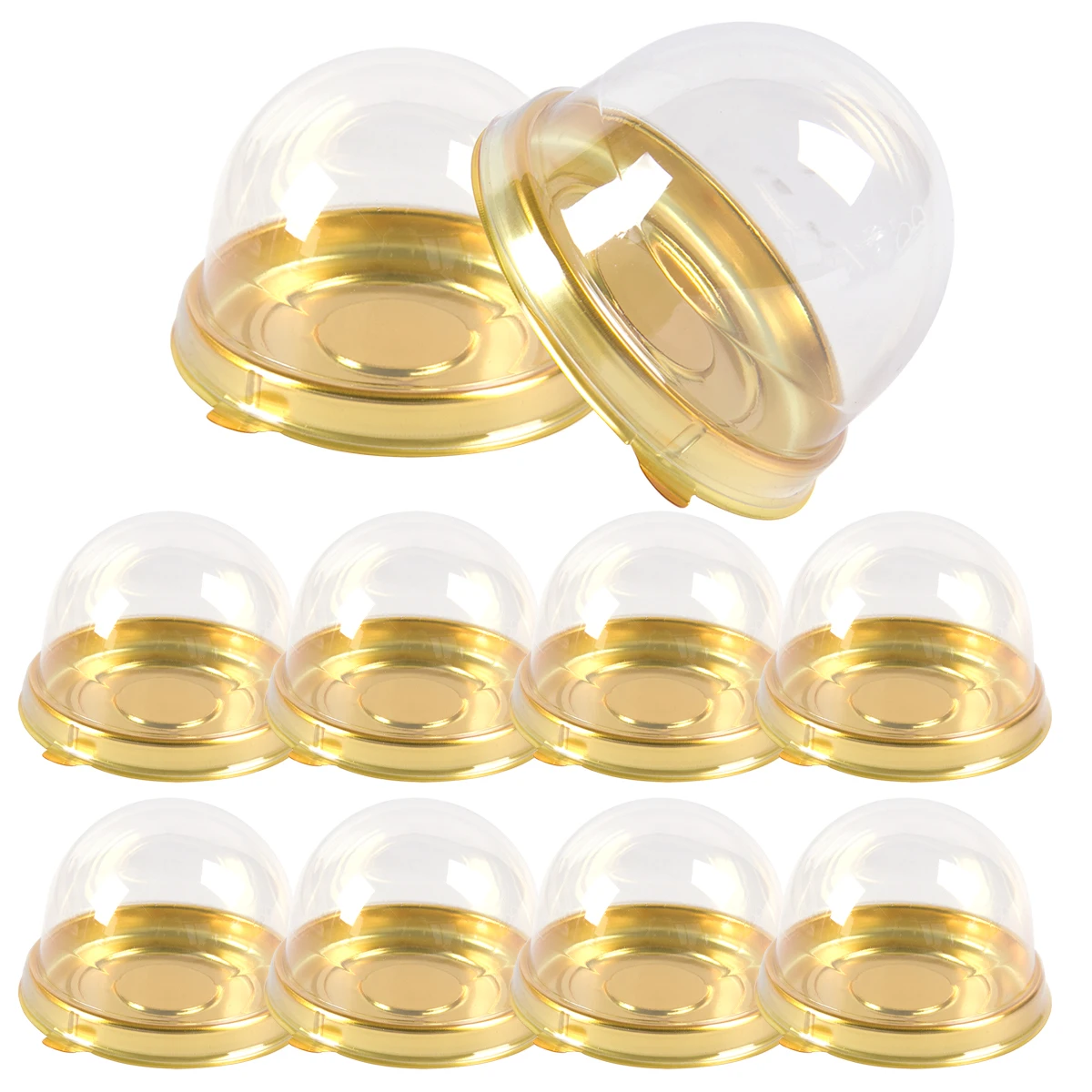 50pcs Clear Plastic Mini Cupca - Plastic Dome Clear 评论和价格