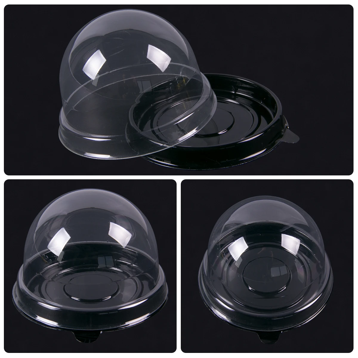 50pcs Clear Plastic Mini Cupca - Plastic Dome Clear 评论和价格
